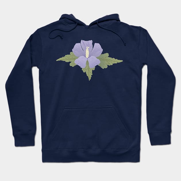 Mauve Hibiscus Hoodie by sifis